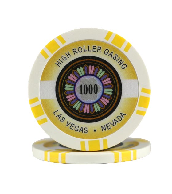 High Roller chip yellow (1000), roll of 25